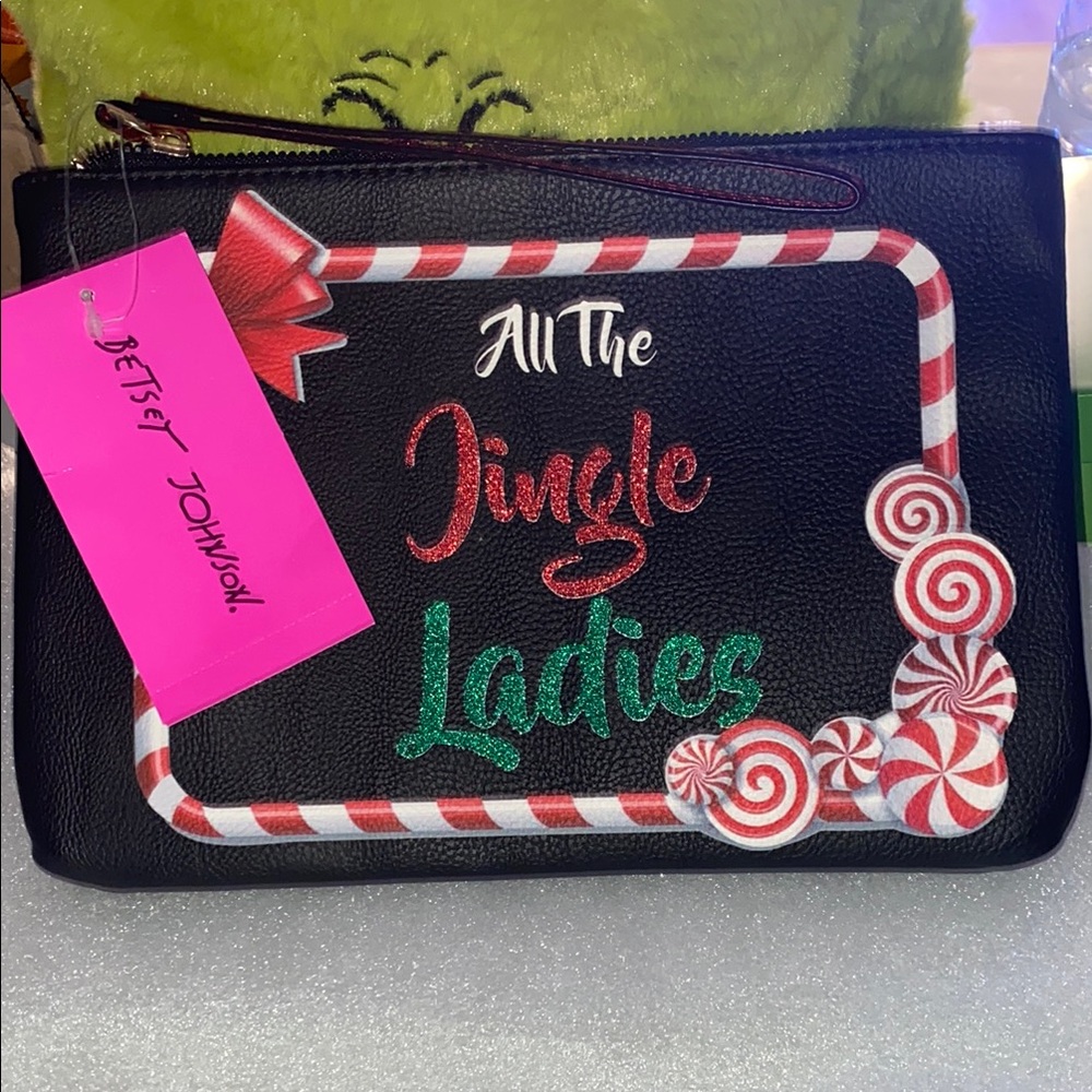 Betsey Johnson Black and Red Jingle Ladies Clutch